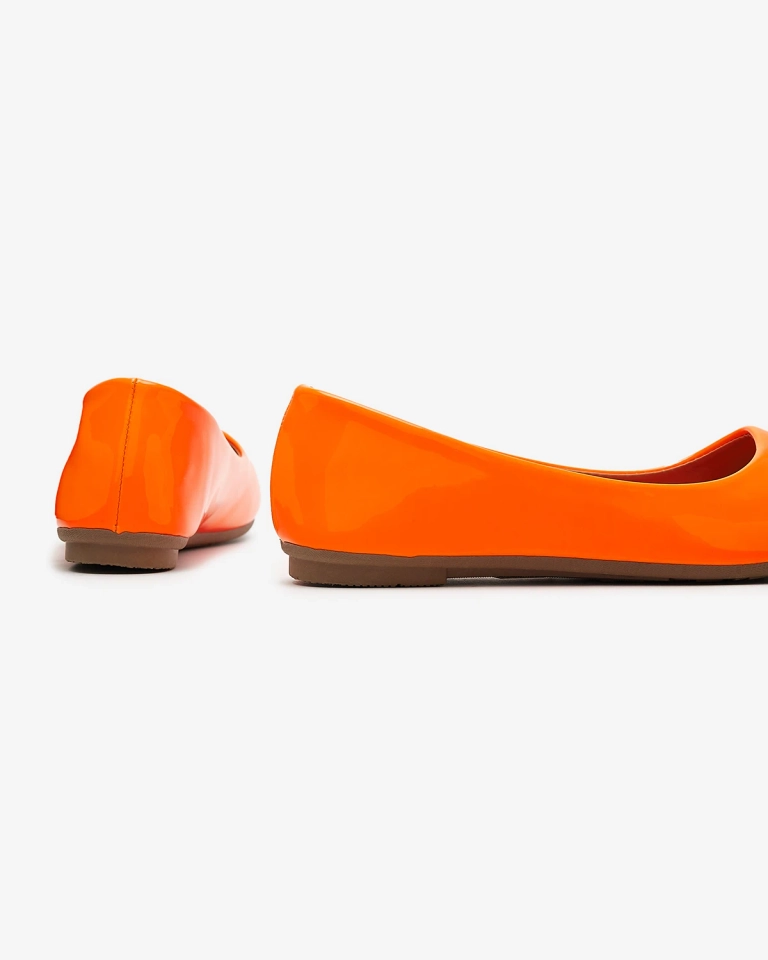 Neonorange lackierte Damen-Ballerinas Fama - Footwear