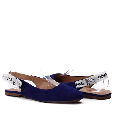 OUTLET Blue Chenya Ballerinas mit offenem Absatz - Schuhe