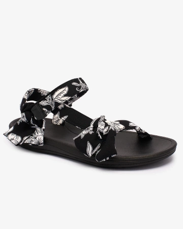 Royalfashion Damen Sandalen mit Druck in schwarz Andreti