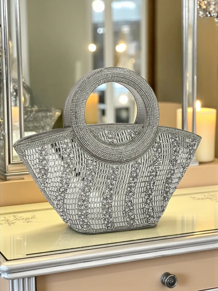 Маленька жіноча сумочка з цирконами Sparkle Queen