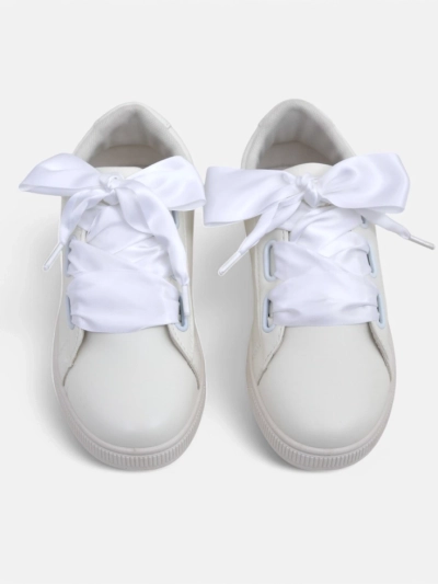 Royalfashion Damen Sneaker aus Eco-Leder mit dekorativen Schnürsenkeln Etti