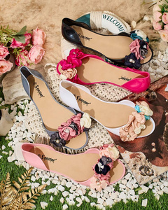 Royalfashion Gummiballerinas mit Blume Koddies