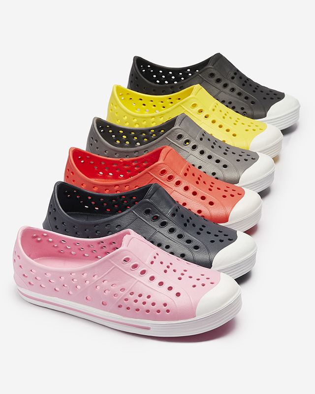 Graue durchbrochene Kinder-Sneakers aus Gummi Jiteri - Footwear