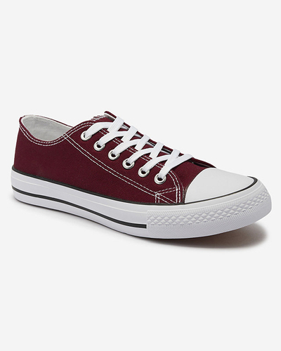 Kastanienbraune klassische Damen-Schnürsneakers Ogisa - Schuhe