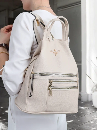 Royalfashion Kleiner Damen-Rucksack aus Eco-Leder im Dreiecksdesign