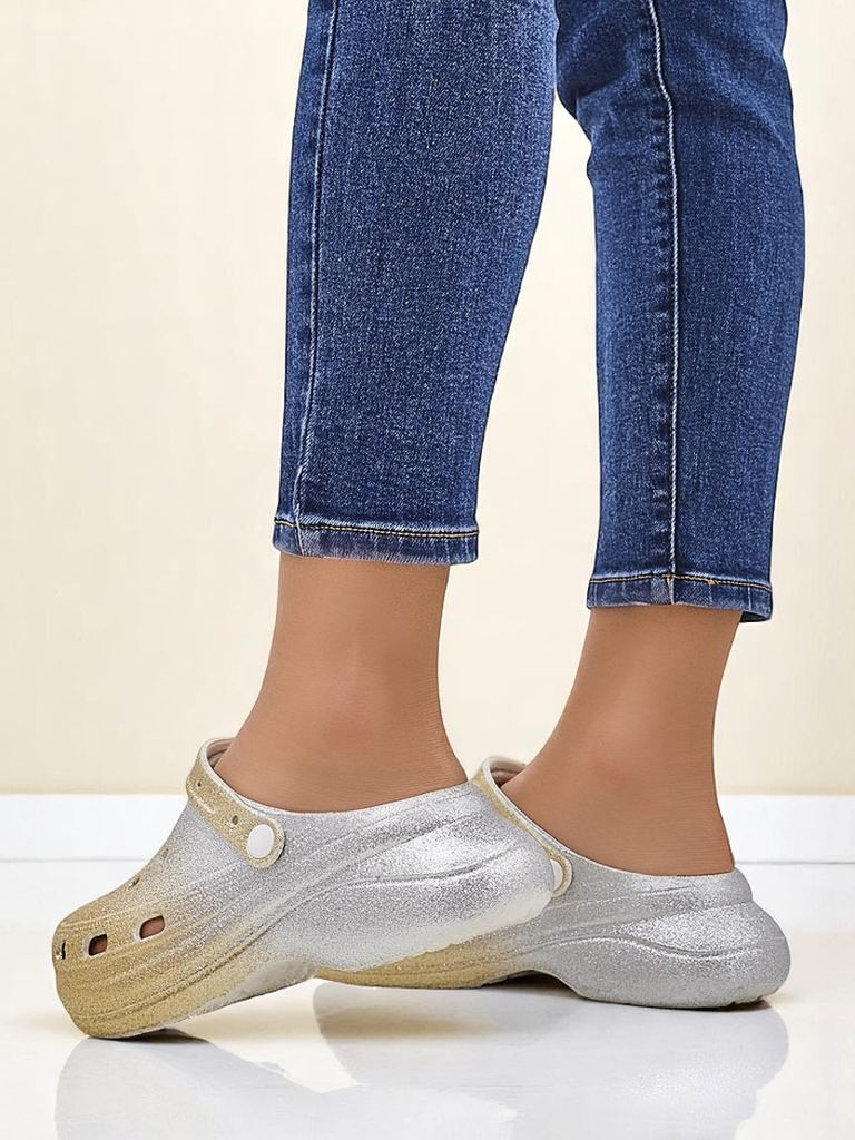 Royalfashion Damen Gummisandalen für den Sommer mit Ausschnitten Dellosa