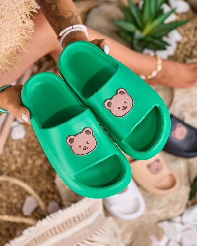 Royalfashion Dunkelgrüne Damen Flip-Flops aus Kautschuk Mabyn