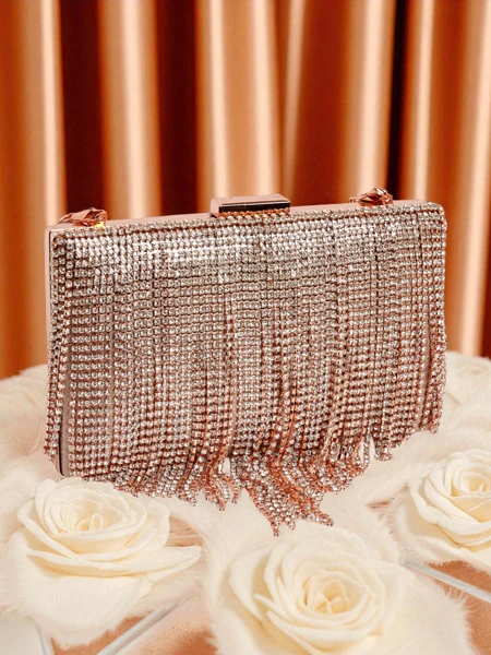 Royalfashion Damen Clutch Handtasche mit Zirkonia Frendello