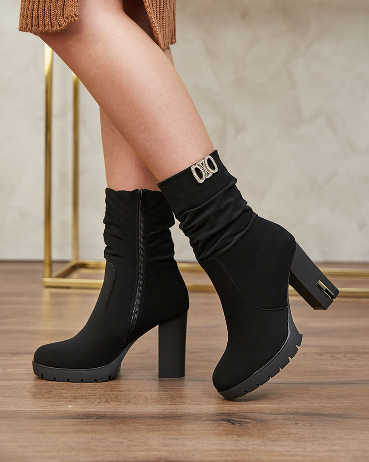 Black stiletto boots online