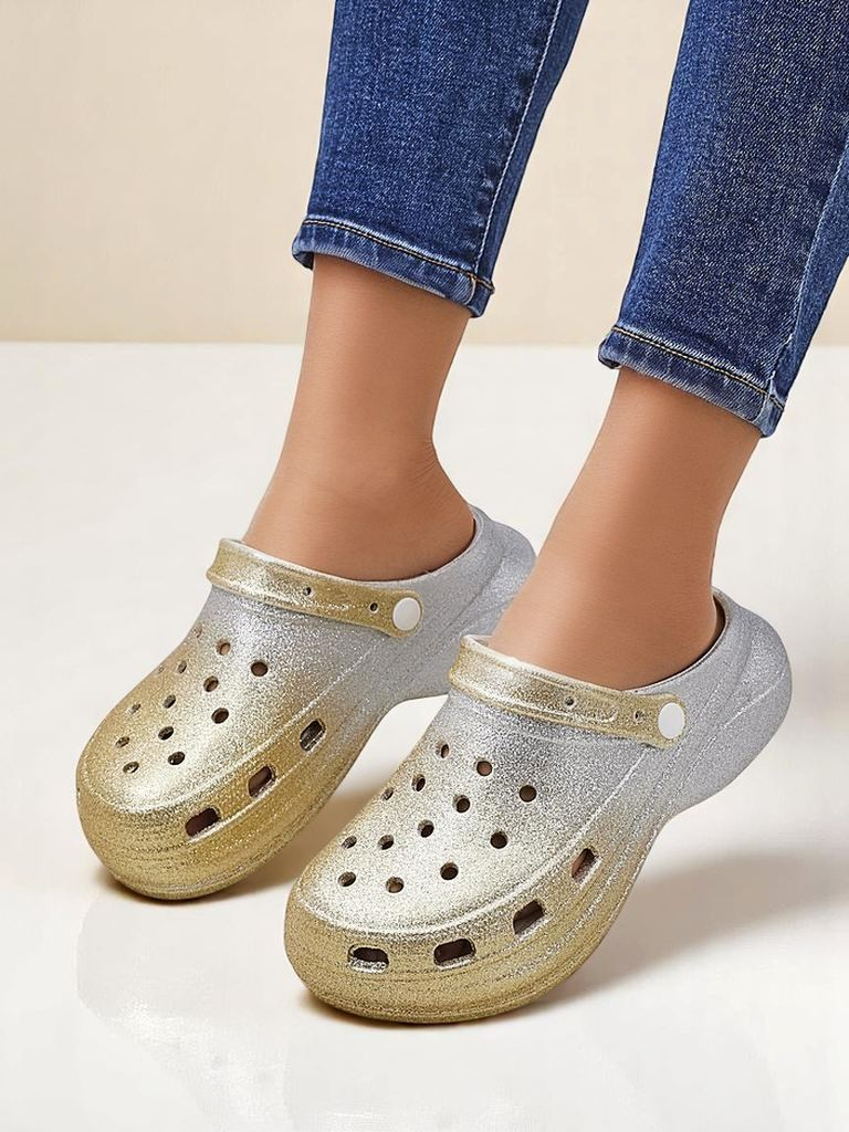 Royalfashion Damen Gummisandalen für den Sommer mit Ausschnitten Dellosa