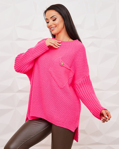 Royalfashion Neon Pink Damen Pullover