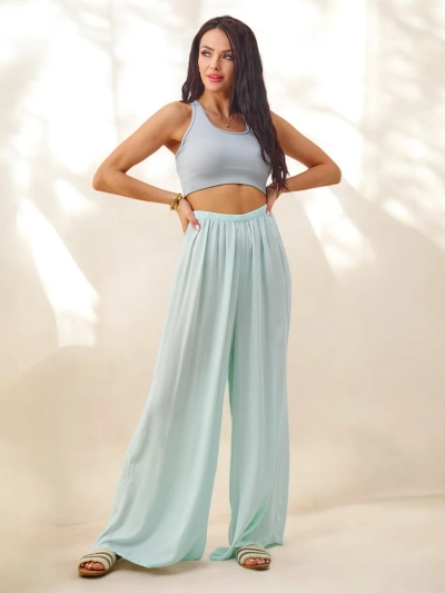 Royalfashion Damen gerade Viskosehosen, Stoff