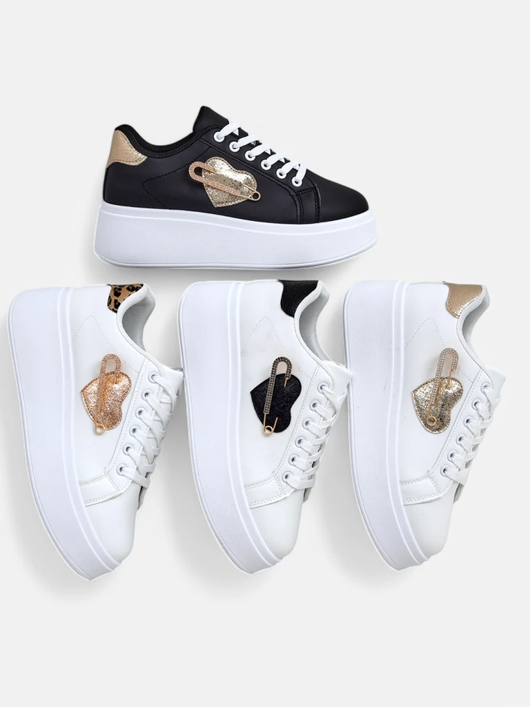 Royalfashion Damen Plattform-Sport Sneakers Lovig