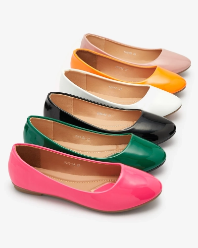 Neonorange lackierte Damen-Ballerinas Fama - Footwear