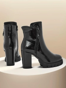 Royalfashion Patent Damen-Stiefeletten auf einem Pfosten Vemorro