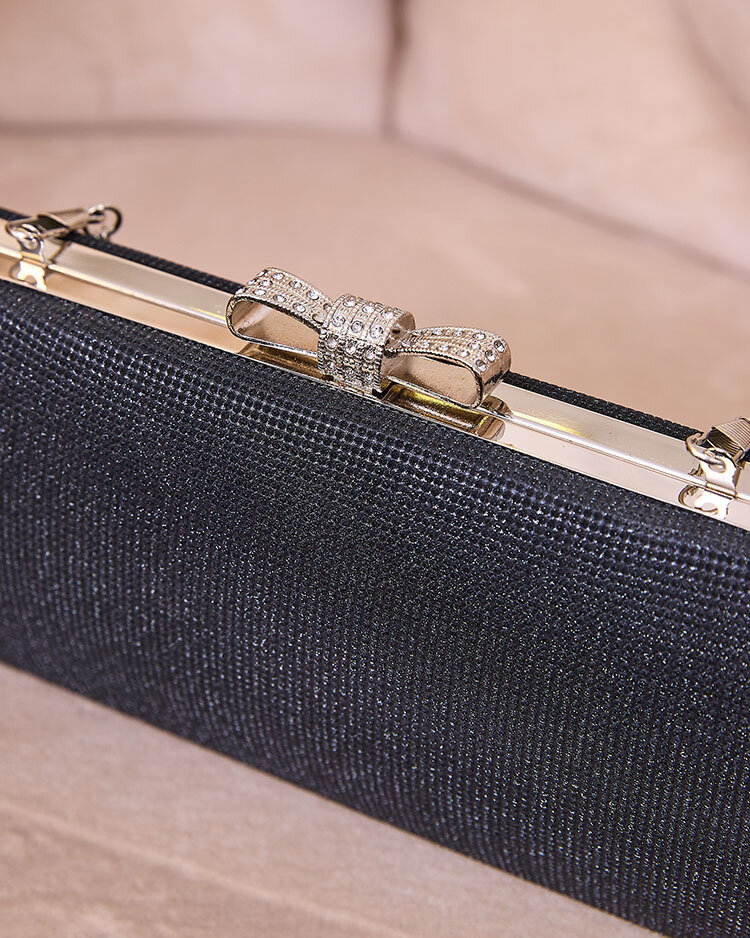 Royalfashion Schwarze Damen-Clutch-Tasche