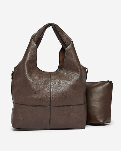 Royalfashion Dunkelbraune Shopper-Tasche für Damen