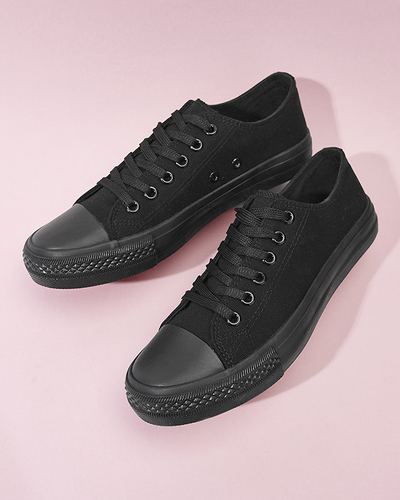 Schwarze klassische Damen-Schnürsneaker Ogisa - Schuhe