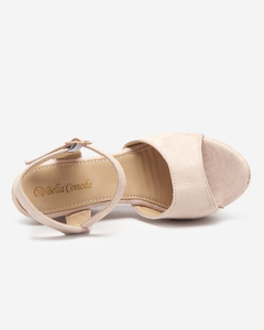 OUTLET Keilsandalen für Damen in Beige Nalem - Schuhe