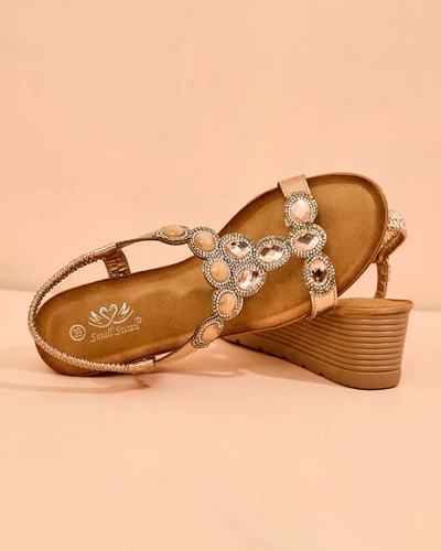 Royalfashion Damen-Sandalen mit Zirkonia Obrina