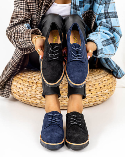 Blaue Öko-Wildlederschuhe für Damen Ferry - Schuhe