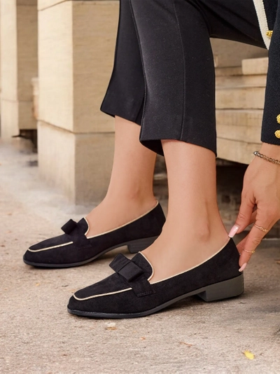 Royalfashion Damen Loafer mit Schleife Refenni