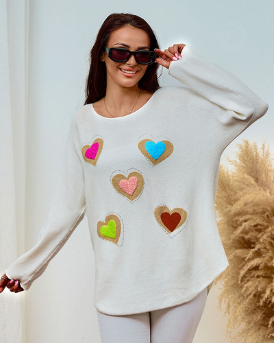 Royalfashion Dünner Damenpullover mit Herzen