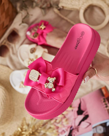 Royalfashion Damen gesteppte Flip-Flops mit Zierschleife Nelmi