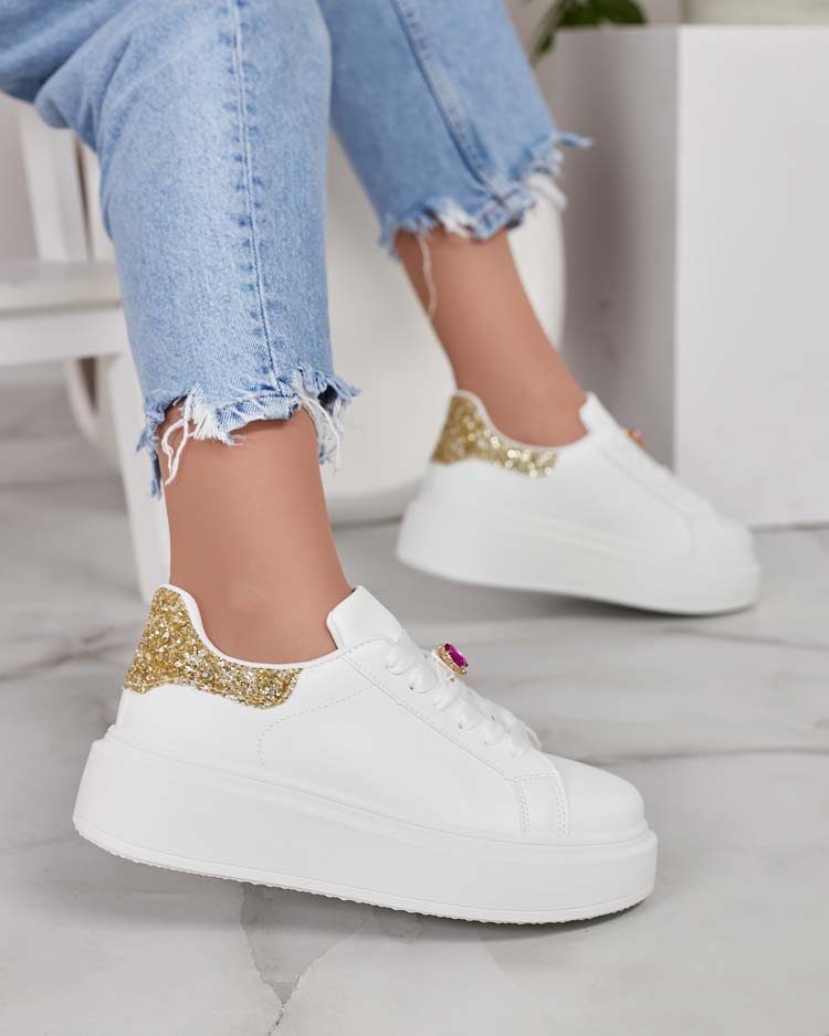 Royalfashion Damen sportliche Plateau-Sneakers Cinkci