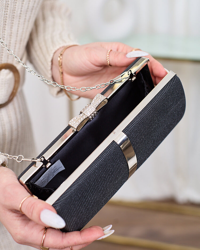 Royalfashion Schwarze Damen-Clutch-Tasche