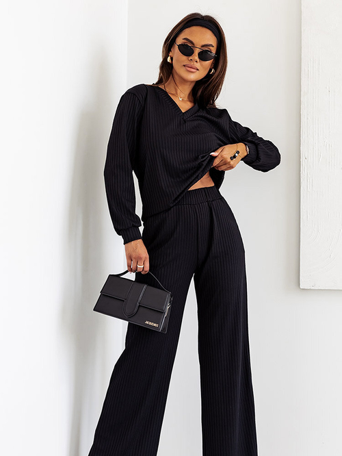 Жіночий ребристий бавовняний комплект Royalfashion