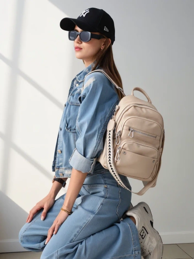 Royalfashion Kleiner Damen-Rucksack aus ökologischem Leder