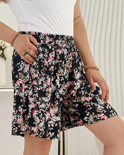 Royalfashion Shorts aus Stoff mit Blumen PLUS SIZE