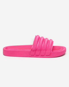 OUTLET Fuchsia gestreifte Damen-Flip-Flops Lenira - Schuhe