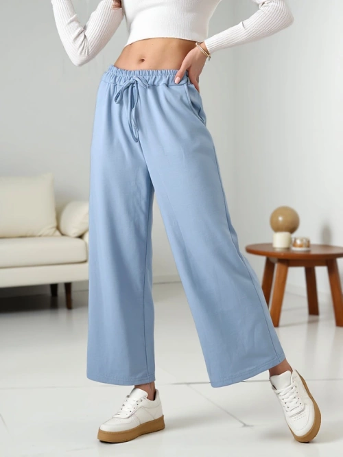 Royalfashion Damen Woven Wide Track Pants