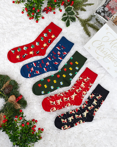 Royalfashion Long Men's Christmas Socks 5er-Pack