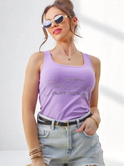 Royalfashion Damen Baumwoll-Top mit Trägern Genieße den Sommer