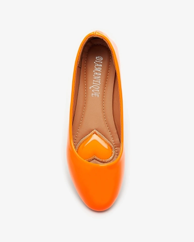 Neonorange lackierte Damen-Ballerinas Fama - Footwear