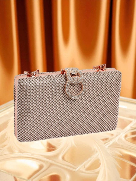 Royalfashion Damen Clutch Handtasche mit Zirkonia Armeddo