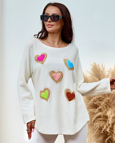 Royalfashion Dünner Damenpullover mit Herzen