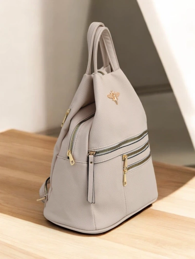 Royalfashion Kleiner Damen-Rucksack aus Eco-Leder im Dreiecksdesign