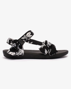 Royalfashion Damen Sandalen mit Druck in schwarz Andreti