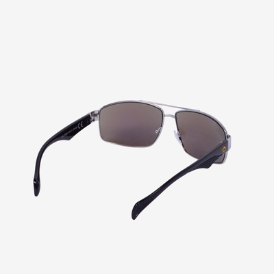 Marineblaue Damensonnenbrille mit silbernem Rahmen - Accessoires