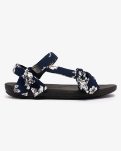 Royalfashion Damen Printsandalen in navy blau Andreti