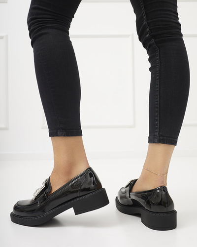 Schwarze Damenschuhe mit Larri-Kristallen - Schuhe