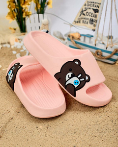 Royalfashion Damen-Gummi-Flip-Flops mit dekorativem Teddybär Berres