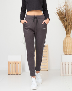 Isolierte Damen-Sweatpants in Grau- Kleidung