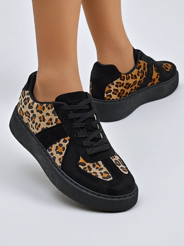 Royalfashion Damen Sport-Sneaker mit Leopardenmuster Big Cat