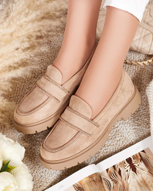 Royalfashion Жіночі мокасини з цирконами Eroime