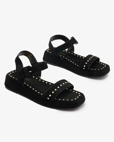 Schwarze Damen-Sandalen mit Strass Franssia - Schuhe